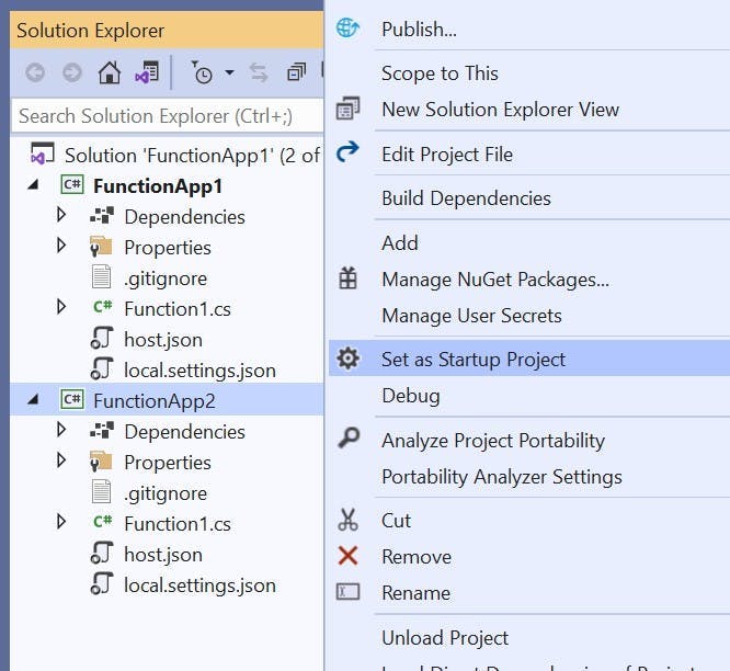Running multiple projects from Visual Studio